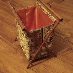 Elegant Floral Fabric Sewing Basket